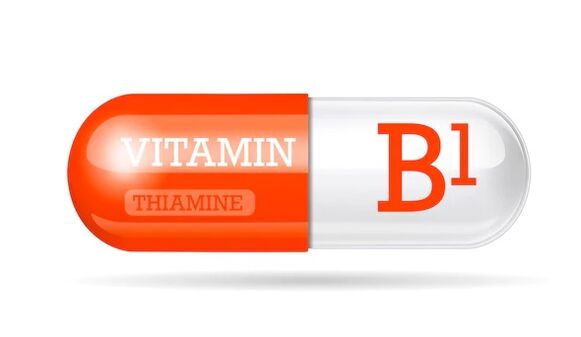 Oculax contains vitamin B1 (thiamine)